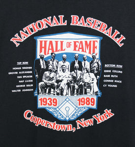 Vintage 1989 Cooperstown Baseball Hall of Fame Tshirt sz XL