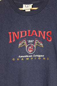 Vintage 1997 Indians AL Champions Tshirt sz M