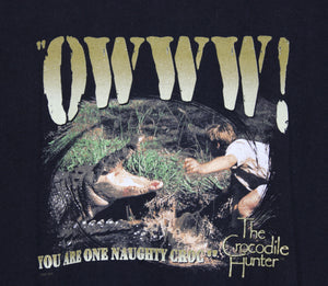 Vintage Steve Irwin Crocodile Hunter "Owww!" T-shirt sz XL
