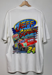 Vintage Jeff Gordon DuPont Racing Double Sided T-shirt sz L (fits XL)