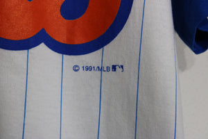 Vintage Mets Pinstripe Tshirt sz L