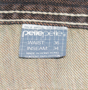 Vintage Pelle Pelle Brown Wash Jeans sz 36 New w/ Tags