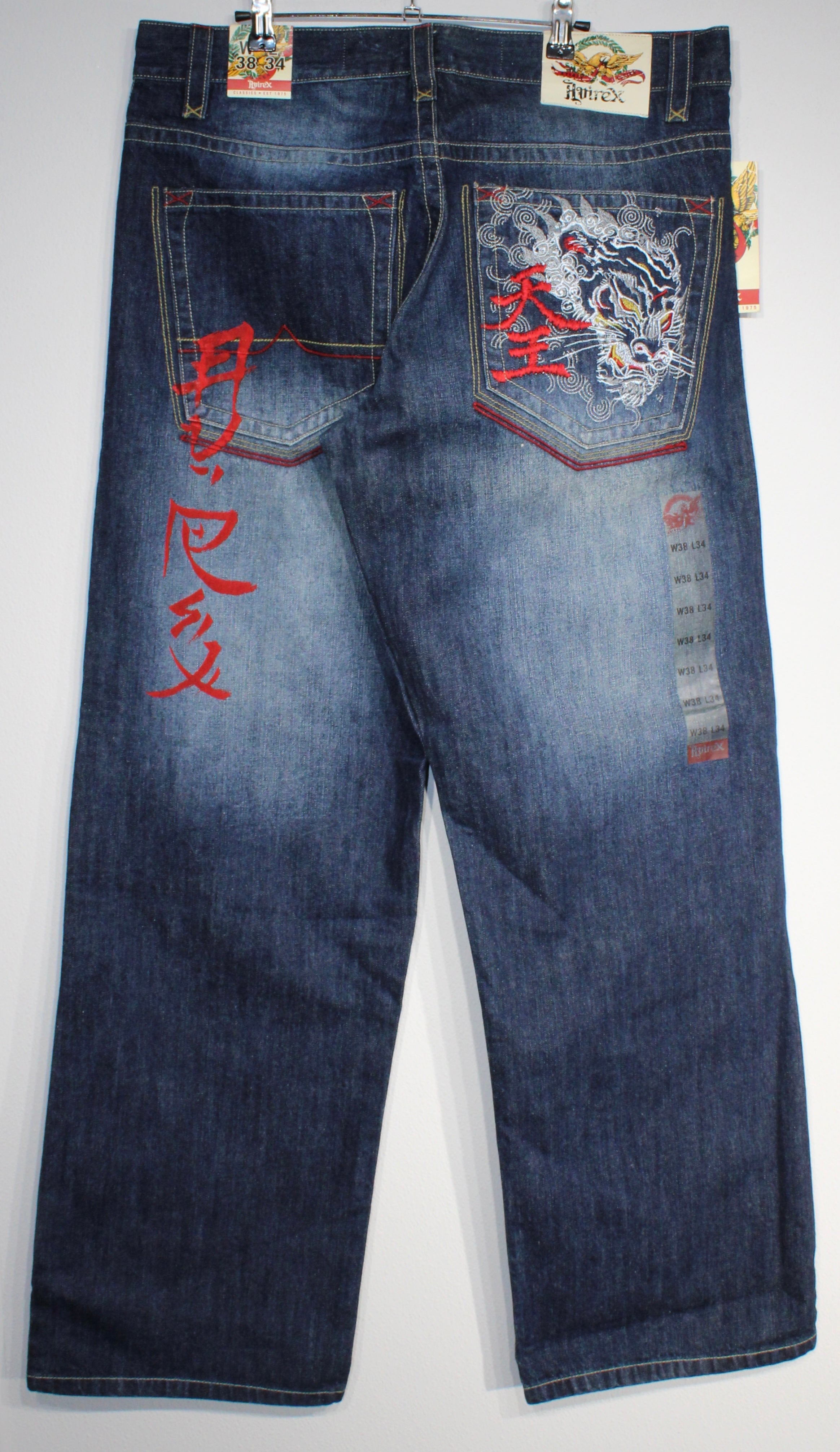 AVIREX　EMBROIDERY DENIM JAKET Avirex USA Denim Jean Jacket Size Med Child 12/14 | eBay
