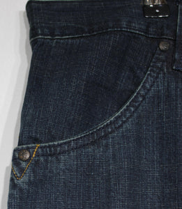 Vintage FUBU Leather Patch Jeans sz 34 New w/ Tags