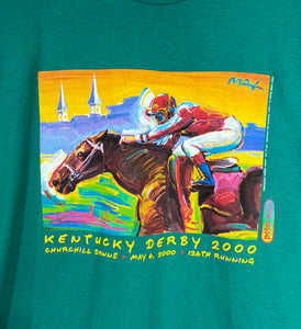Vintage Peter Max Kentucky Derby 2000 Tshirt sz L