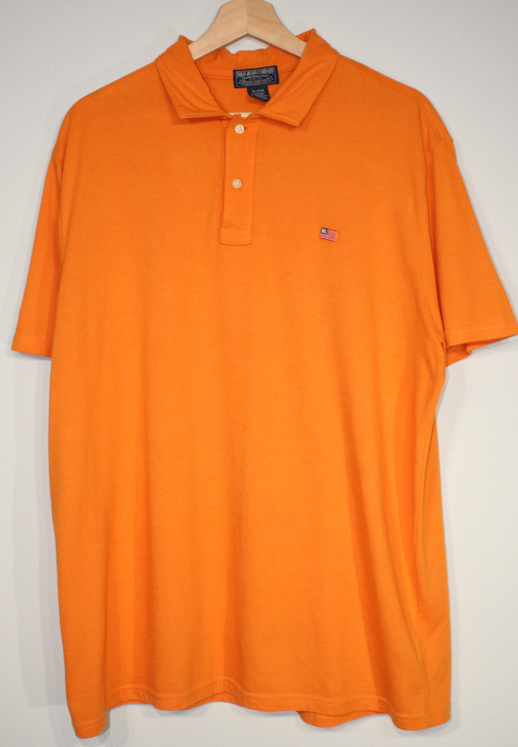 Vintage Polo Jeans Co. Orange Flag Shirt sz XL