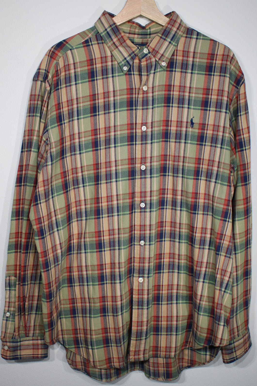 Vintage Polo Ralph Lauren Flannel Button Up Shirt sz XL