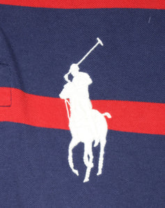 Vintage Big Horse Shield Polo Shirt sz S