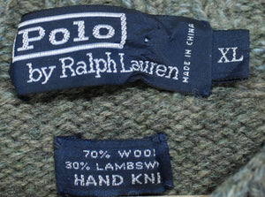 Vintage Polo Ralph Lauren Skier Plaid Knit Sweater sz XL