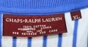 Vintage Chaps by Ralph Lauren Striped Polo Tshirt sz XL New w. Tags