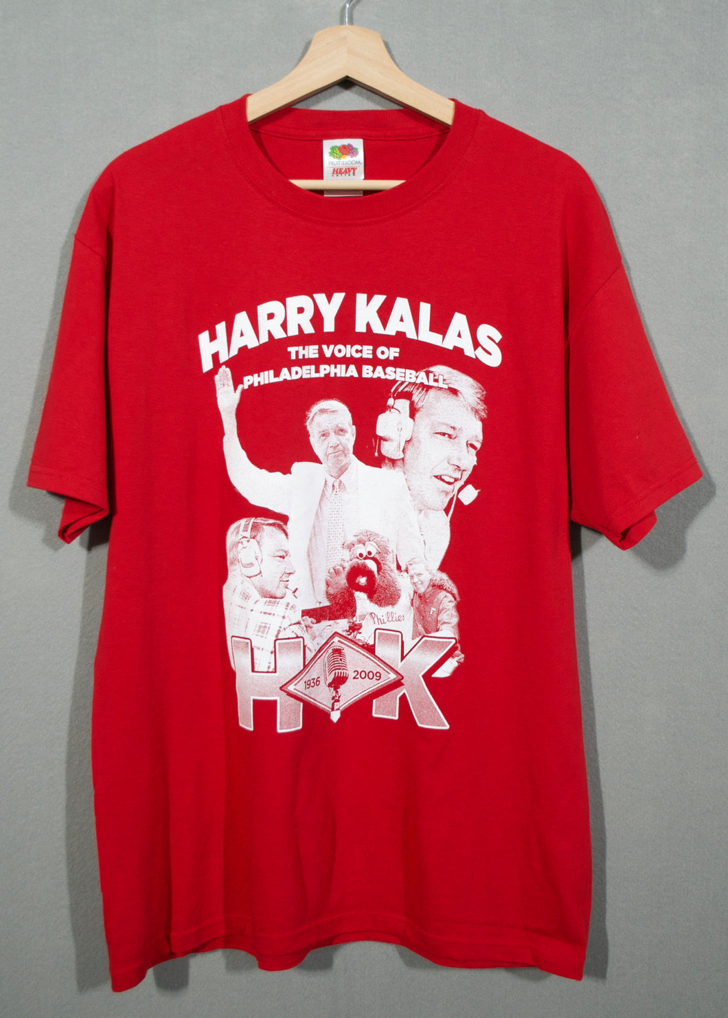 Vintage Harry Kalas Phillies Tshirt sz L