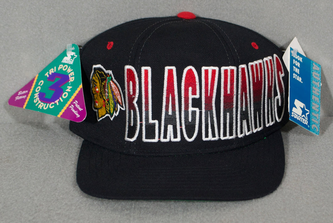 Vintage Blackhawks Starter Tri Power Snapback New w/ Tags
