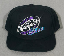 Load image into Gallery viewer, Vintage Jazz 1997 Western Conference Champs Snapback Hat New w/o Tags