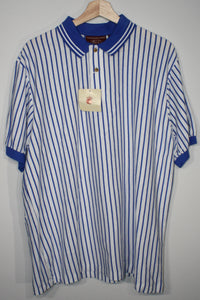 Vintage Chaps by Ralph Lauren Striped Polo Tshirt sz XL New w. Tags
