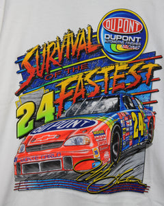 Vintage Jeff Gordon DuPont Racing Double Sided T-shirt sz L (fits XL)