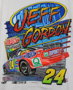 Vintage Jeff Gordon DuPont Racing Double Sided T-shirt sz L (fits XL)