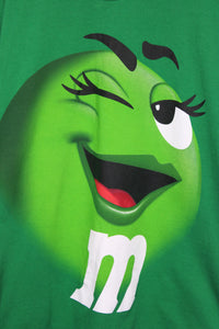 Vintage Green M&M Face T-shirt sz XL