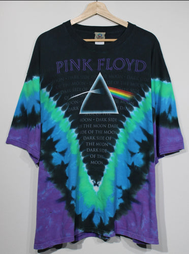 Vintage Pink Floyd Dark Side Of The Moon Tie-Dye Tshirt sz XXL