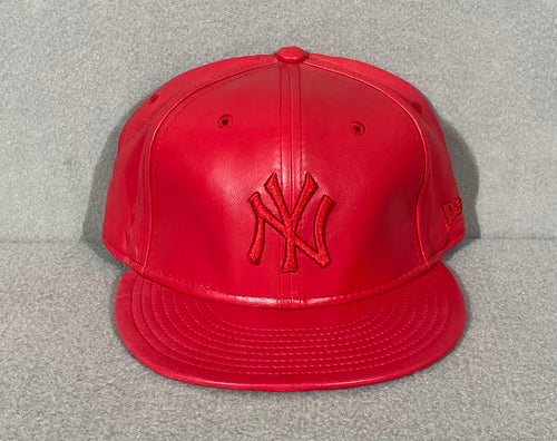 Vintage Leather Yankees Red New Era Fitted New w/ Tags