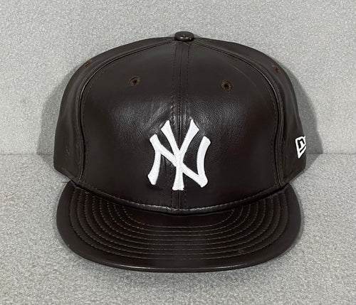 Vintage Leather Yankees Brown New Era Fitted New w/ Tags