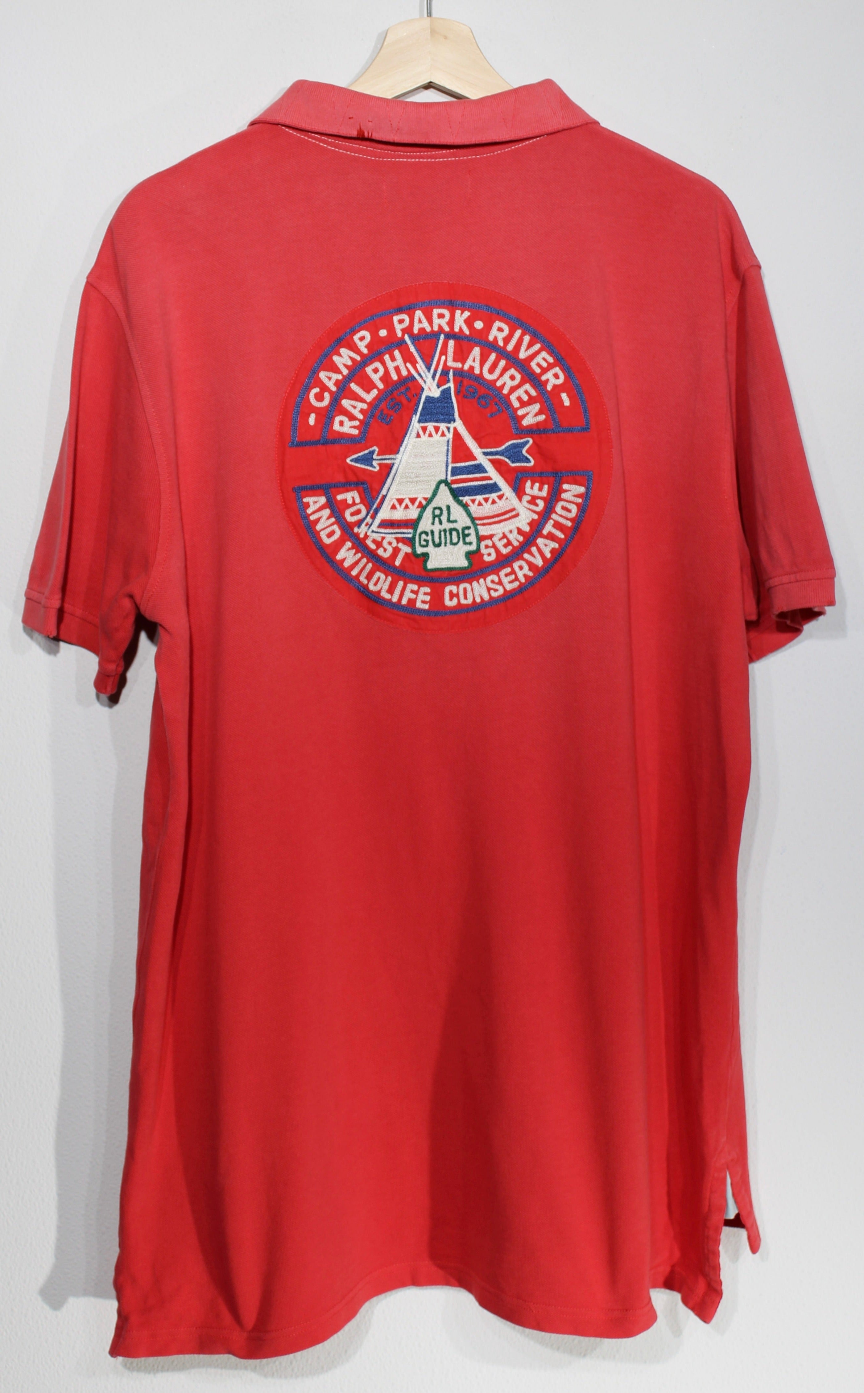 Vintage Polo Ralph Lauren Canyon Trail Guide Polo Shirt sz XL