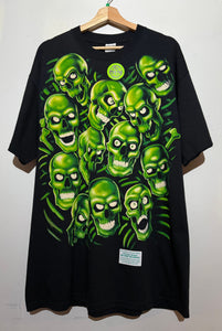 Vintage Liquid Blue Skull Pile Tshirt sz XL New w/ Tags