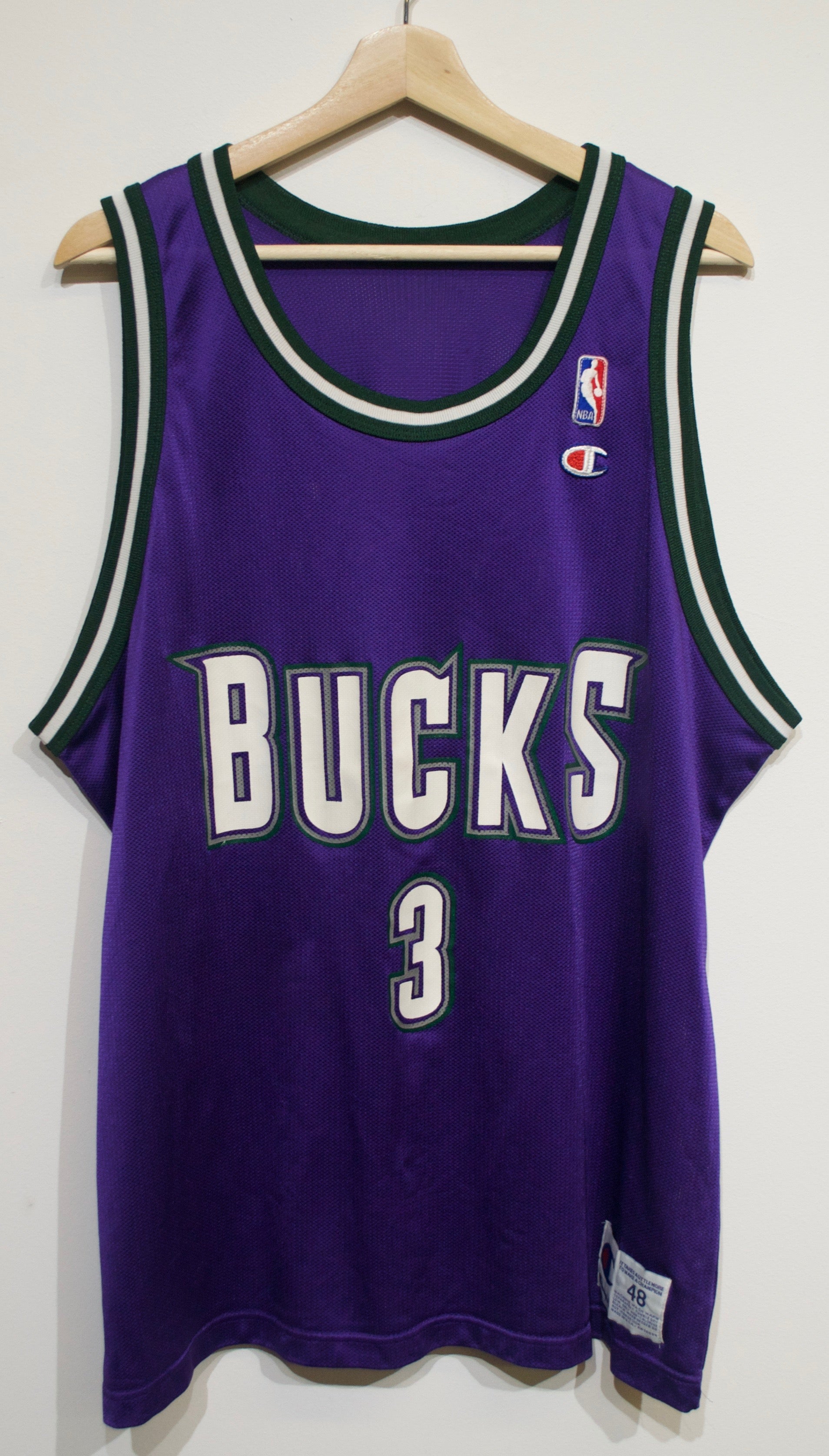 Vintage #3 SHAWN RESPERT Milwaukee Bucks NBA Champion Jersey 48 – XL3  VINTAGE CLOTHING