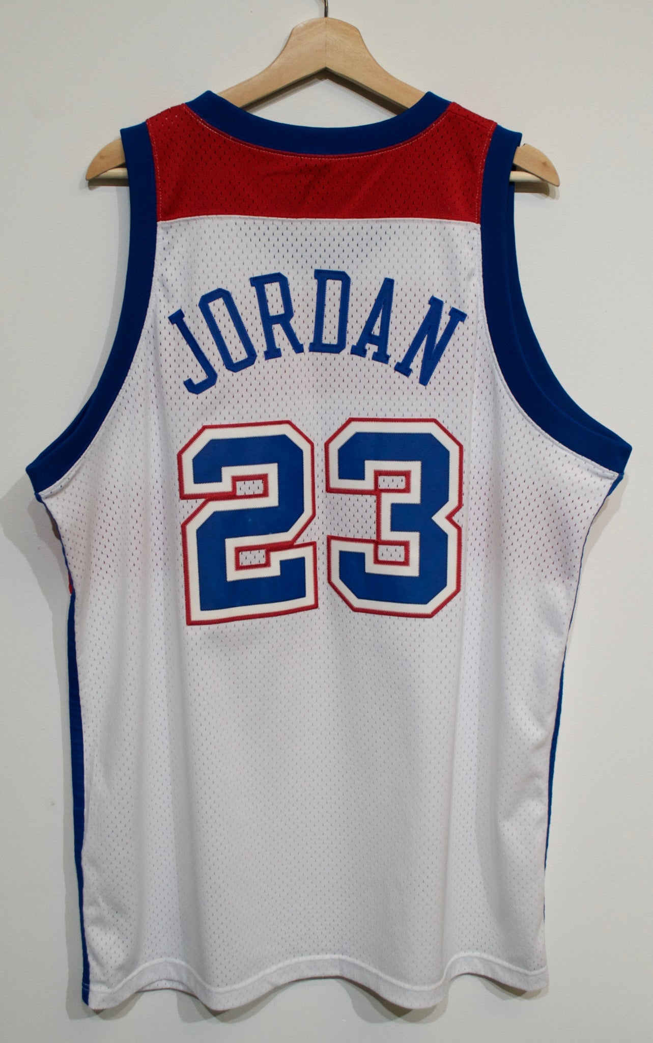 Michael Jordan Jersey Split Bulls Bullets Nike 48 XL Chicago Washington NBA  Ball