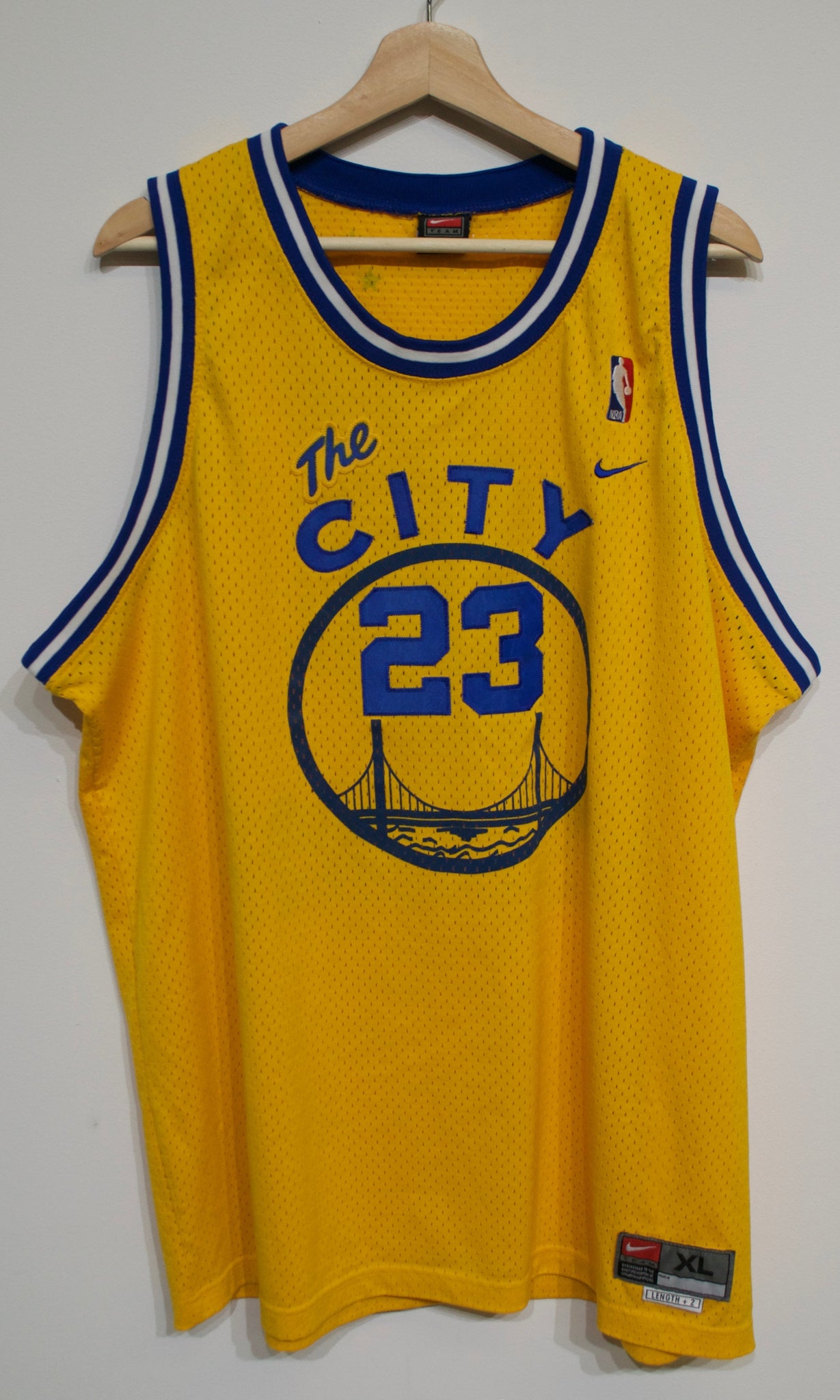 Vintage Nike Golden State Warriors Jersey Mens XL Blue Jason