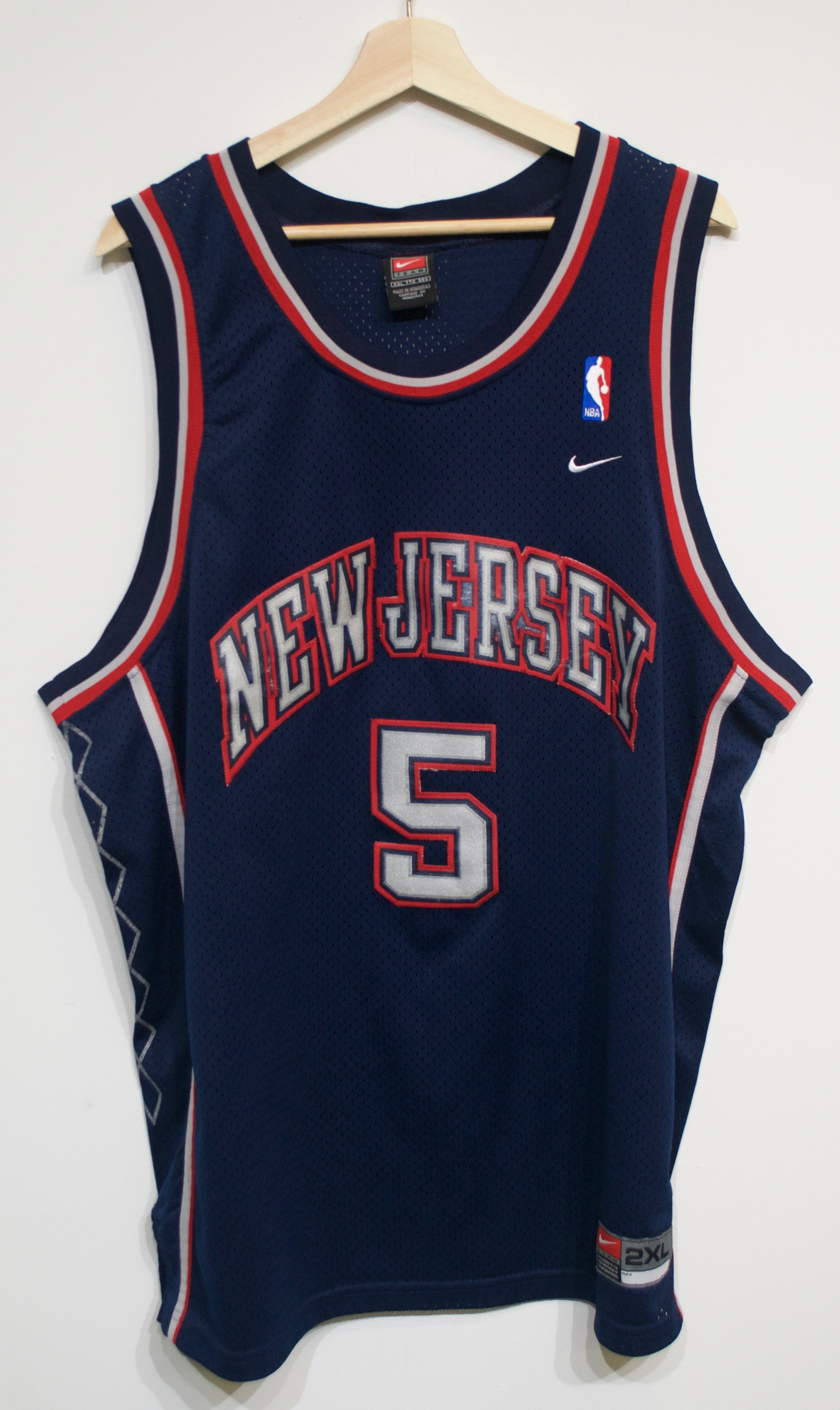 NETS KIDD ユニフォーム 2001-05 New Jersey Nets Kidd #5 Champion Jersey (Alternate) Y