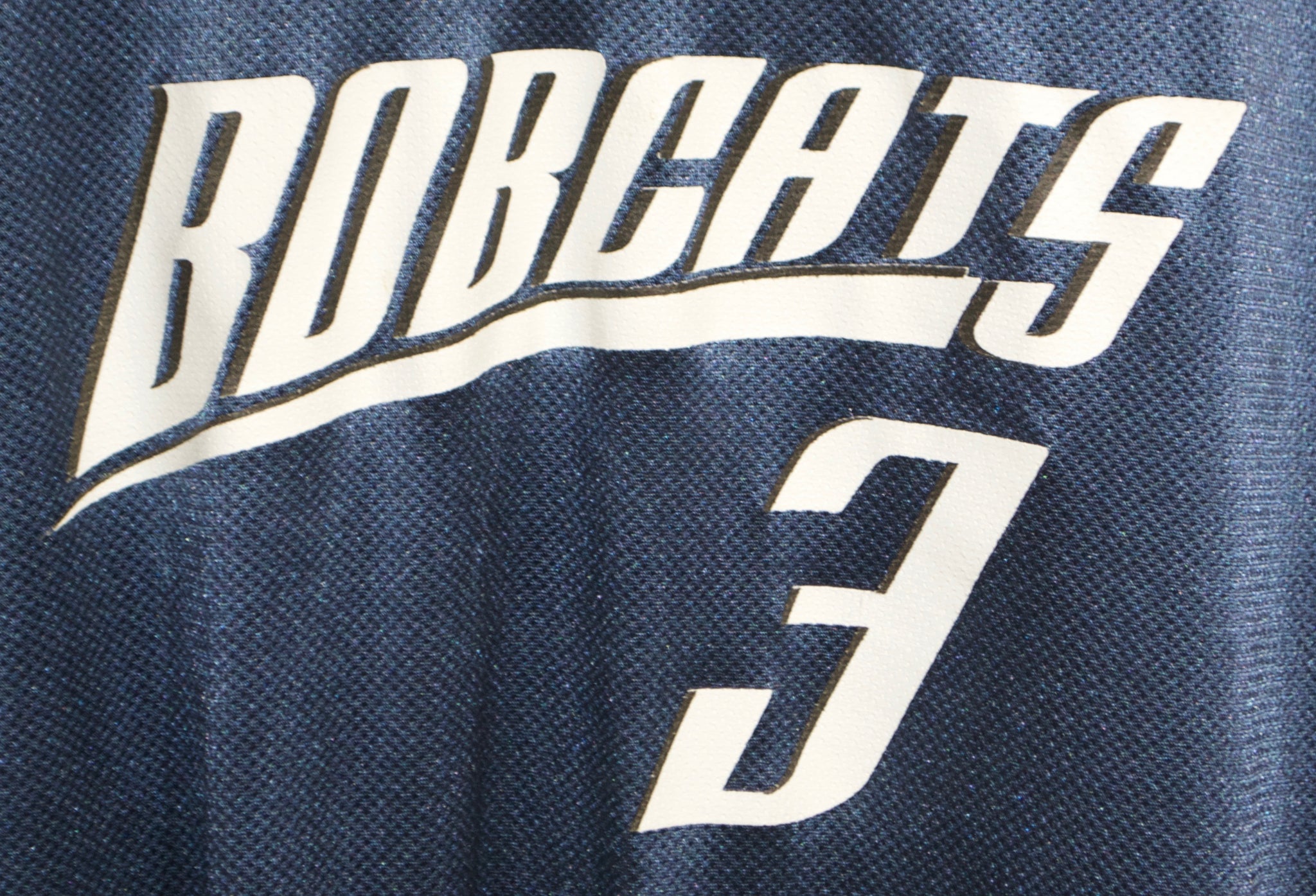 2008-09 Charlotte Bobcats Gerald Wallace #3 Game Used Navy Tank Shirt 5 P  3XL 8