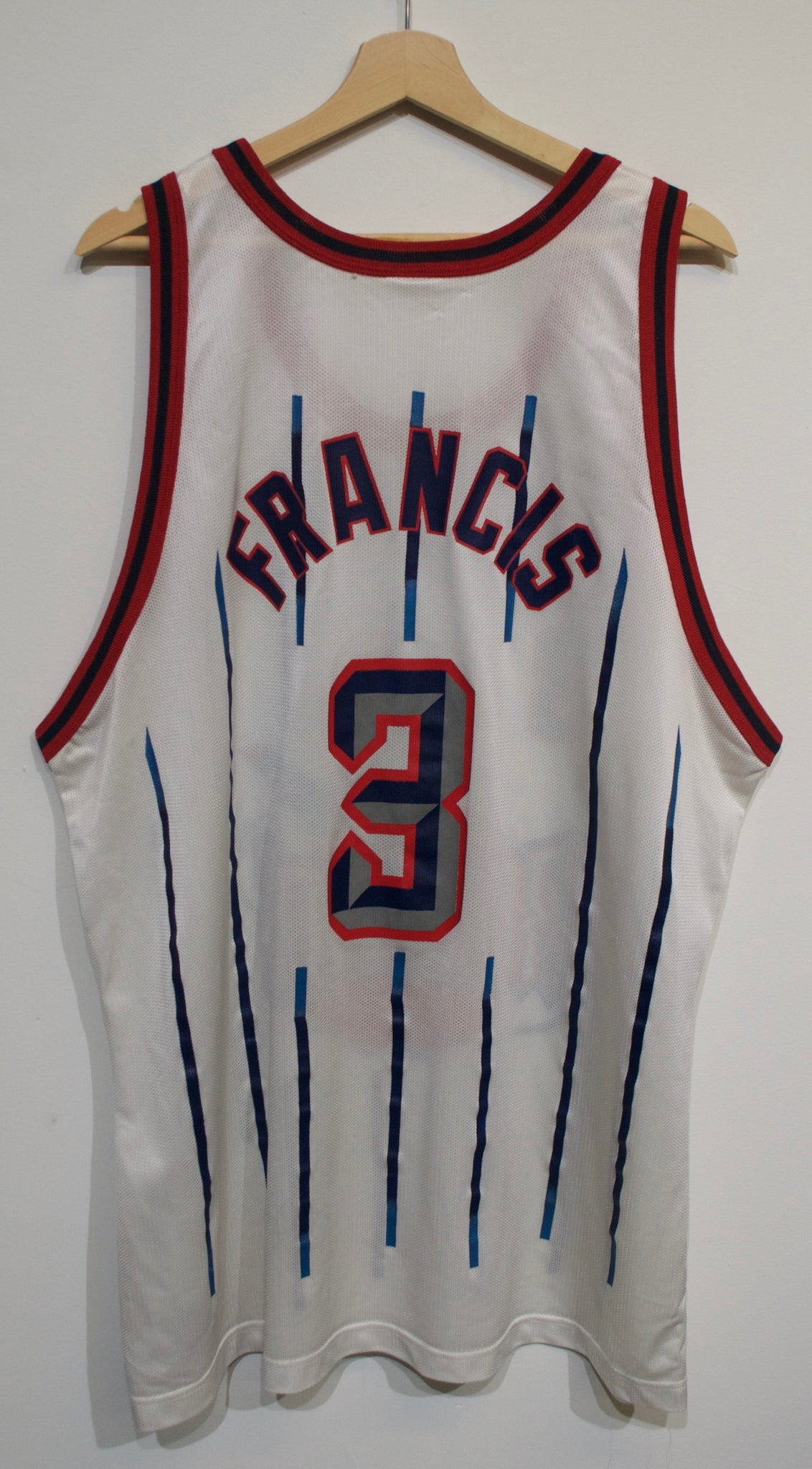 Steve Francis Rockets Pinstripe Jersey sz 52/XXL – First Team Vintage
