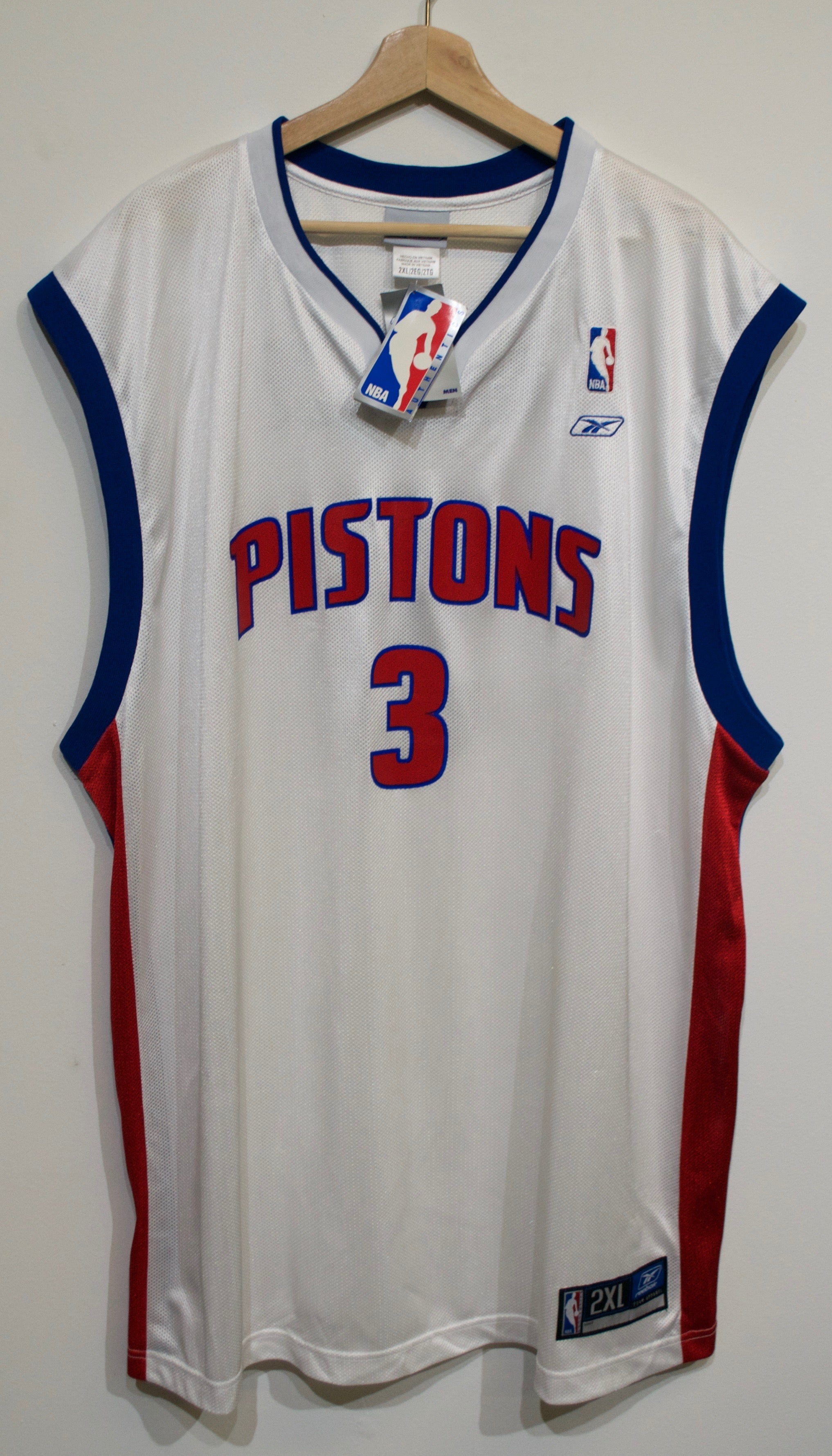 Ben Wallace Signed M. Ness Detroit Pistons Jersey w/ inscription