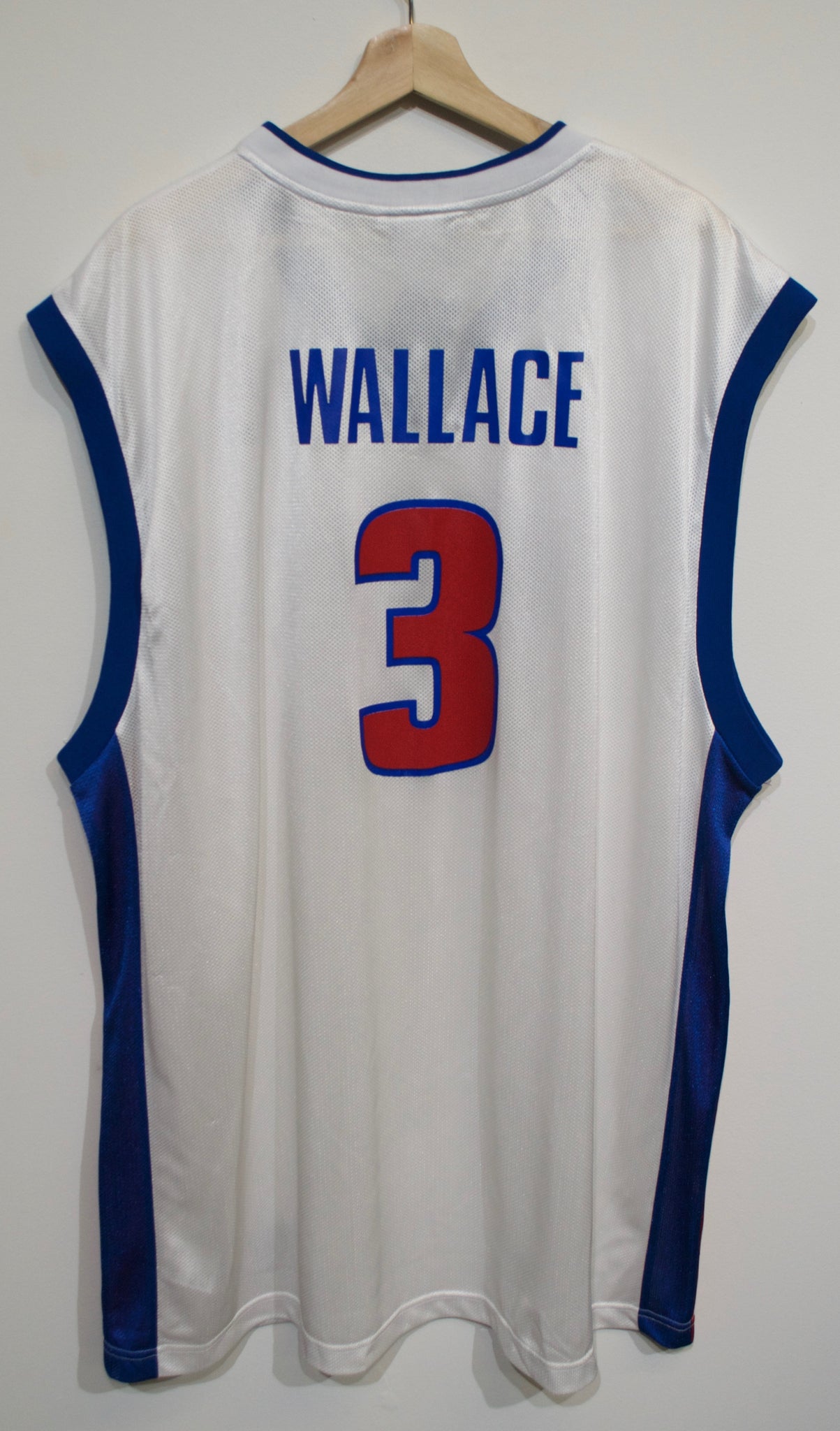 Detroit Pistons #3 BEN WALLACE Jersey Reebok NBA Authentics White Large