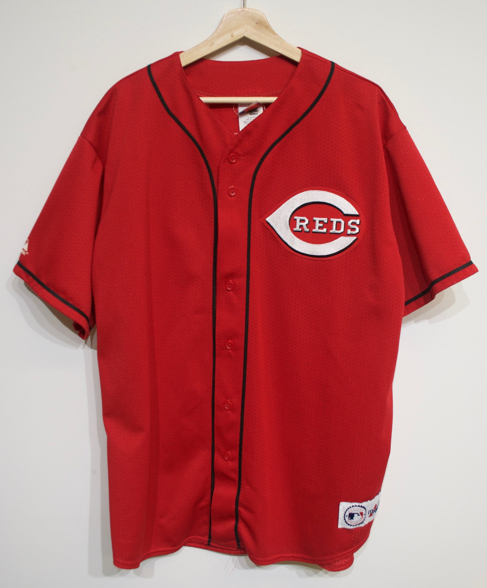 Cincinnati Reds Button-Up Baseball Jersey - Red