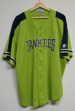 Load image into Gallery viewer, Yankees Neon Green Starter Jersey sz 4XL