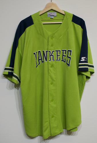 Yankees Neon Green Starter Jersey sz 4XL